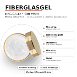 MAGISK Fiberglasgel - Blød hvid | 15/50 ml | INGEN FIL