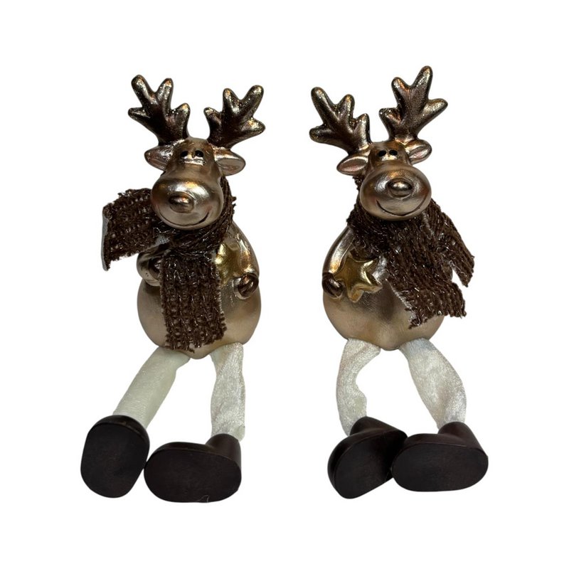 Bungelbeen Hert bruin 6x5.5x11cm 2 ass