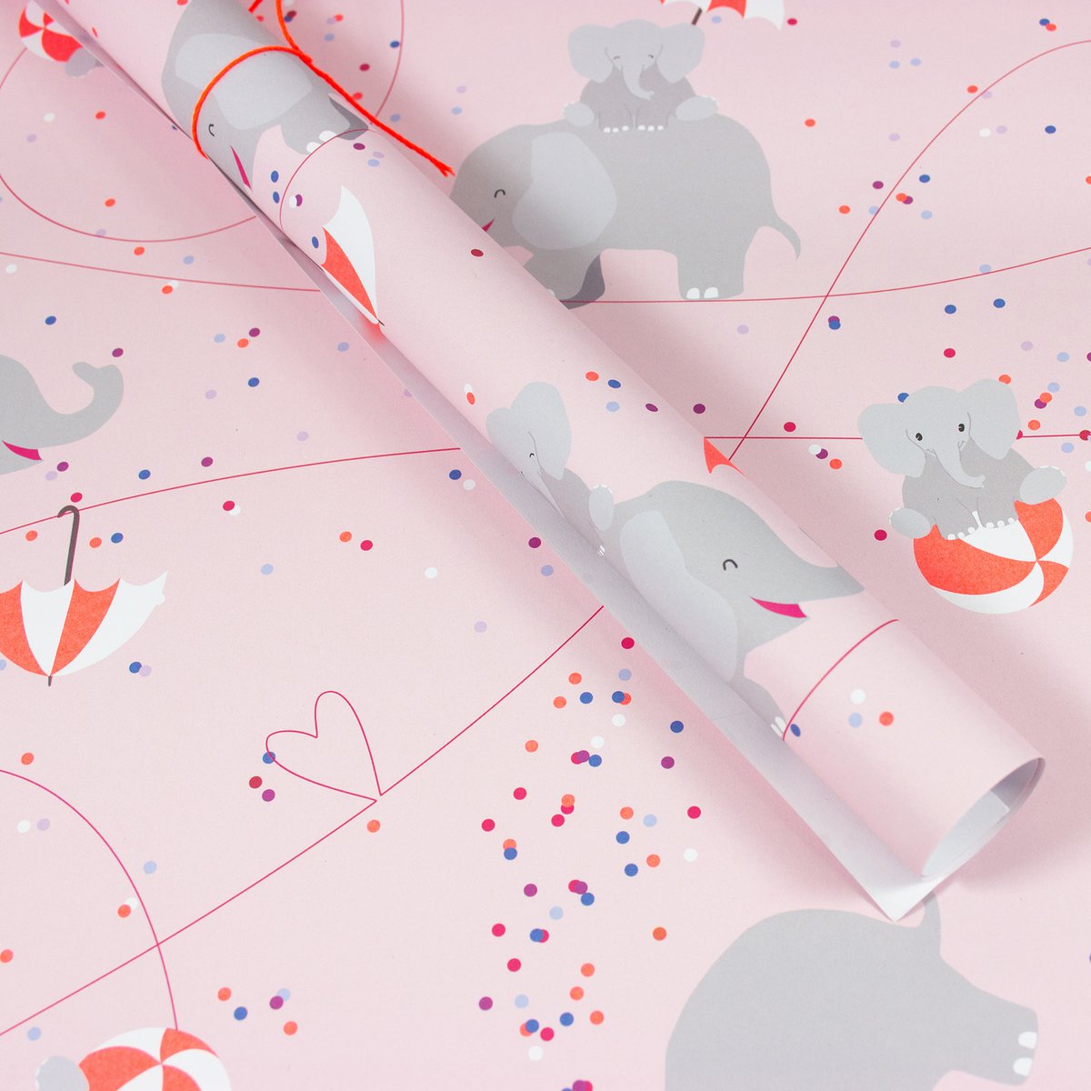 Wrapping paper Circus Elephants