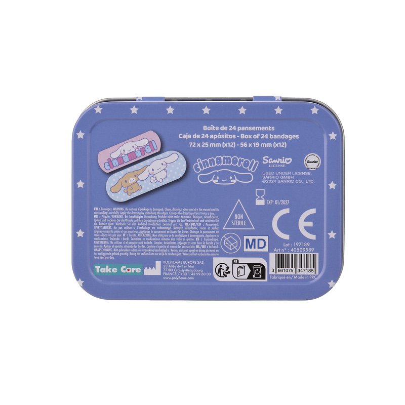 Cinnamoroll - metalkasse med plaster (24 plastre)