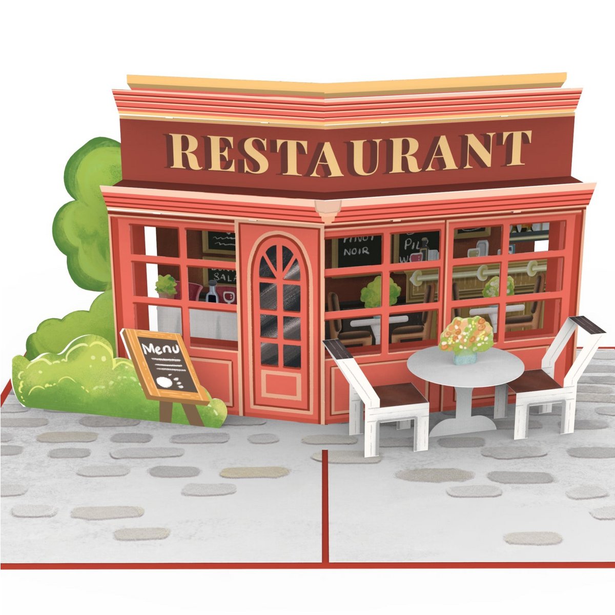 Pop-upmenu van het restaurant