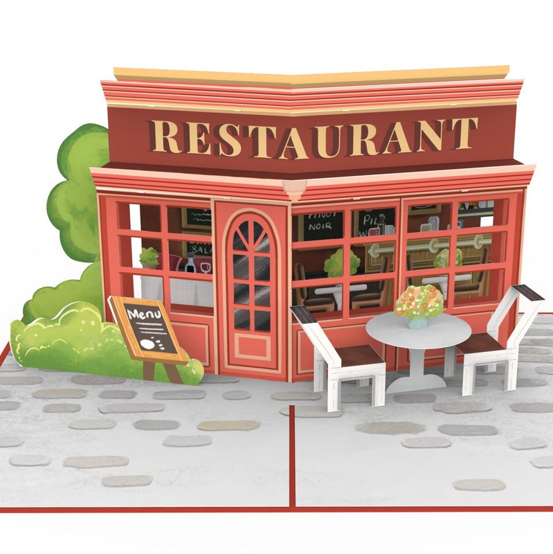Pop-upmenu van het restaurant