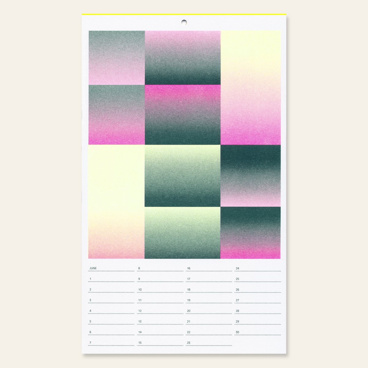 Risography birthday calendar (17.0 x 28.5 cm)