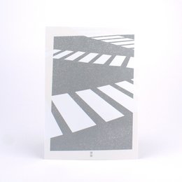 Kunstkort | Shibuya | Sølv metallic | A5