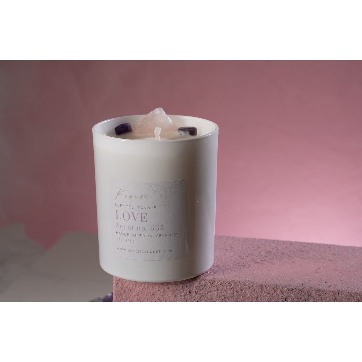 AMOUR - Bougie parfumée en cristal