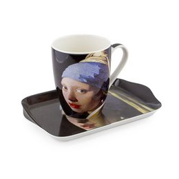 Set: Mug & tray, Girl with the Pearl, Vermeer