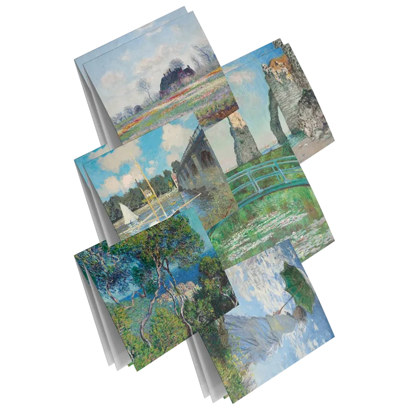 Lykønskningskort sæt Claude Monet