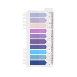 Mystiek Paars | Ordinate pakket van 200 plakstrips zelfklevende markeerfilm | Beschrijfbare tabbladen met plaknotities | 10 kleuren zelfklevende markers | Plaknotities l Indextabbladen | Paginamarkering voor paginamarkering