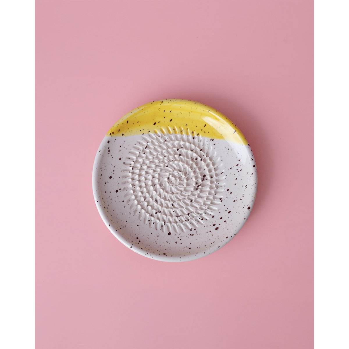 Ceramic Plate SMALL Food Grater / Cinnamon