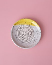 Ceramic Plate SMALL Food Grater / Cinnamon