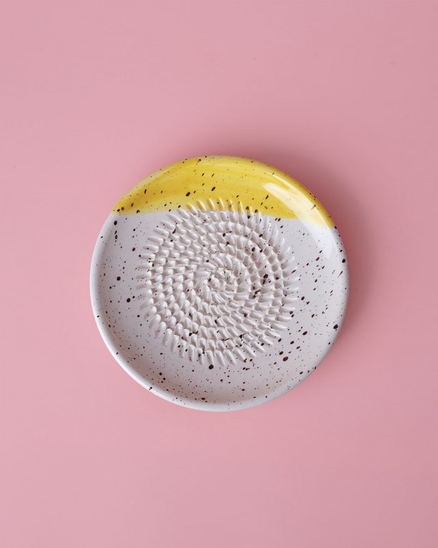 Ceramic Plate SMALL Food Grater / Cinnamon