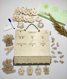 Calendario perpetuo de madera, rastreador de tiempo y clima, regalo Montessori para niños