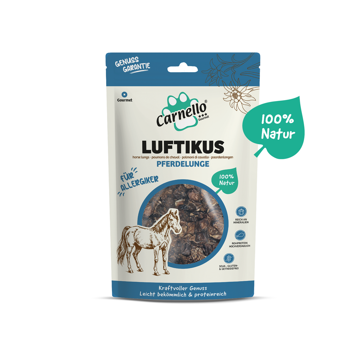 Dog snack Luftikus horse lung 100g x 10