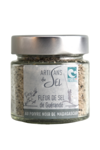 Guérande Fleur de Guérande à pepper noir de Madagascar Organic - Verrine 85G | Zoutambachtslieden