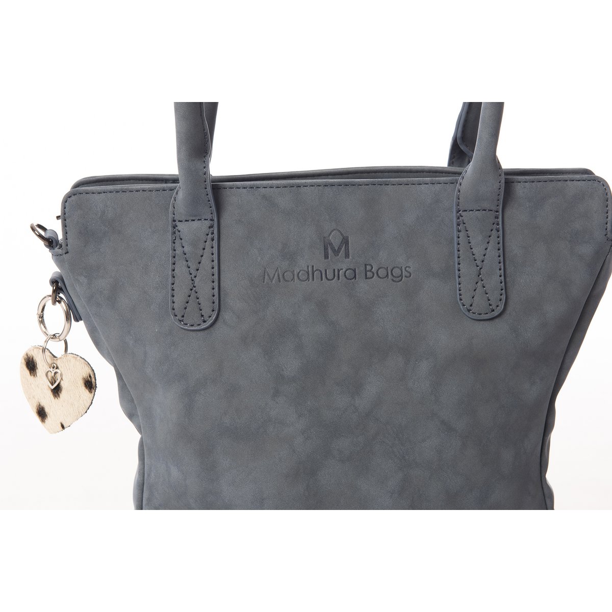 Hand/shoulder bag Dark blue curvy design