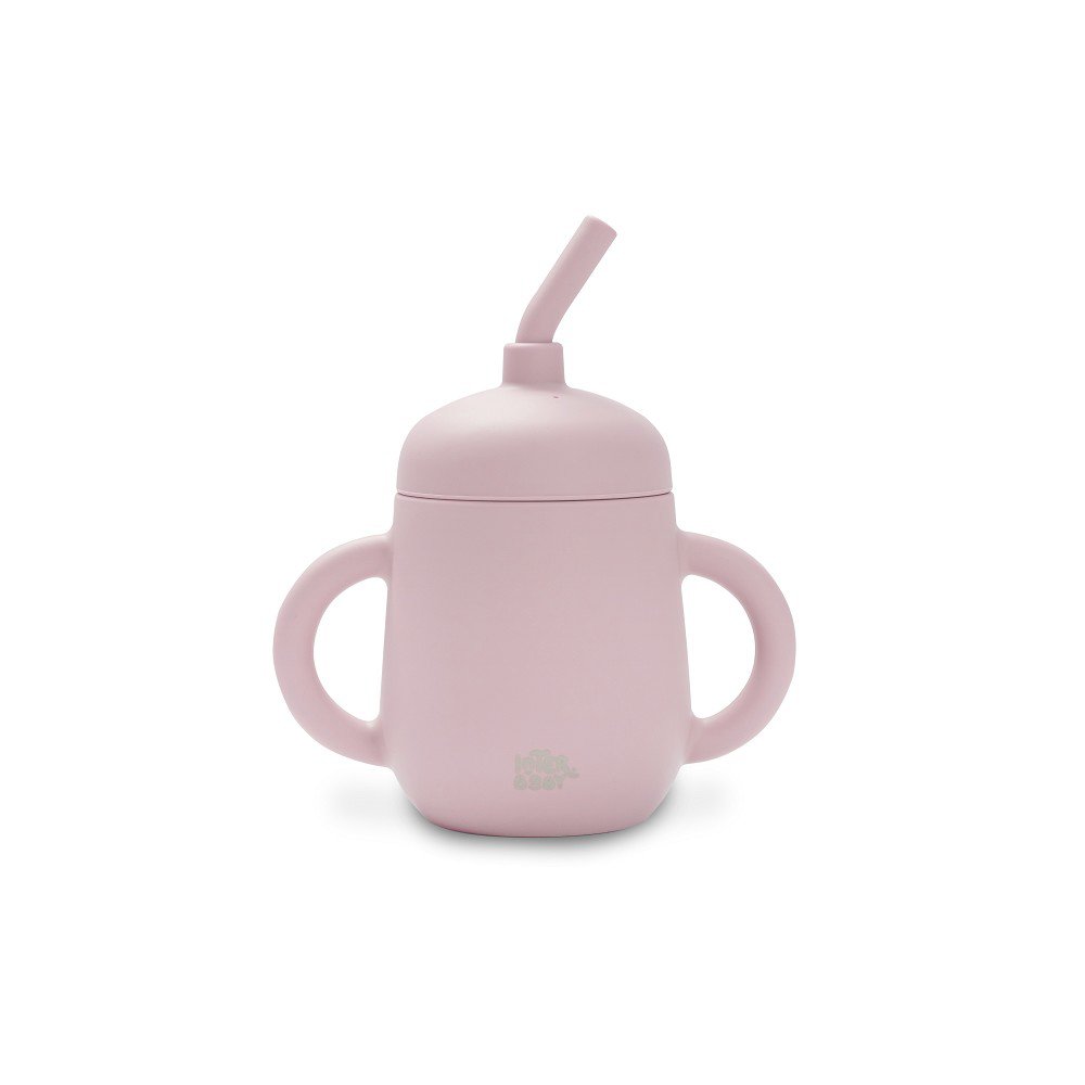ANTI-DRIP CUP + SILICONE STRAW- DARK PINK
