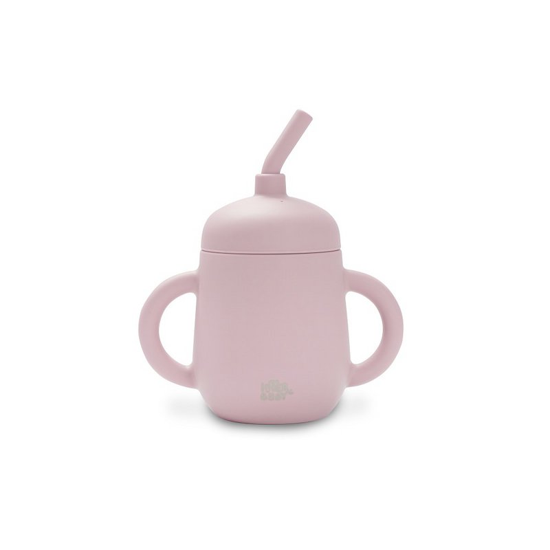 ANTI-DRIP CUP + SILICONE STRAW- DARK PINK