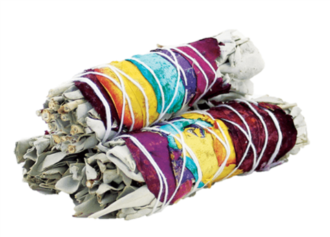 7 Chakra Witte Salie 10 cm voor energiebalans