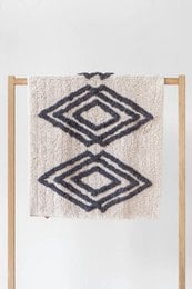 Hand getuft 100% katoenen badmat - geometrische lijnen