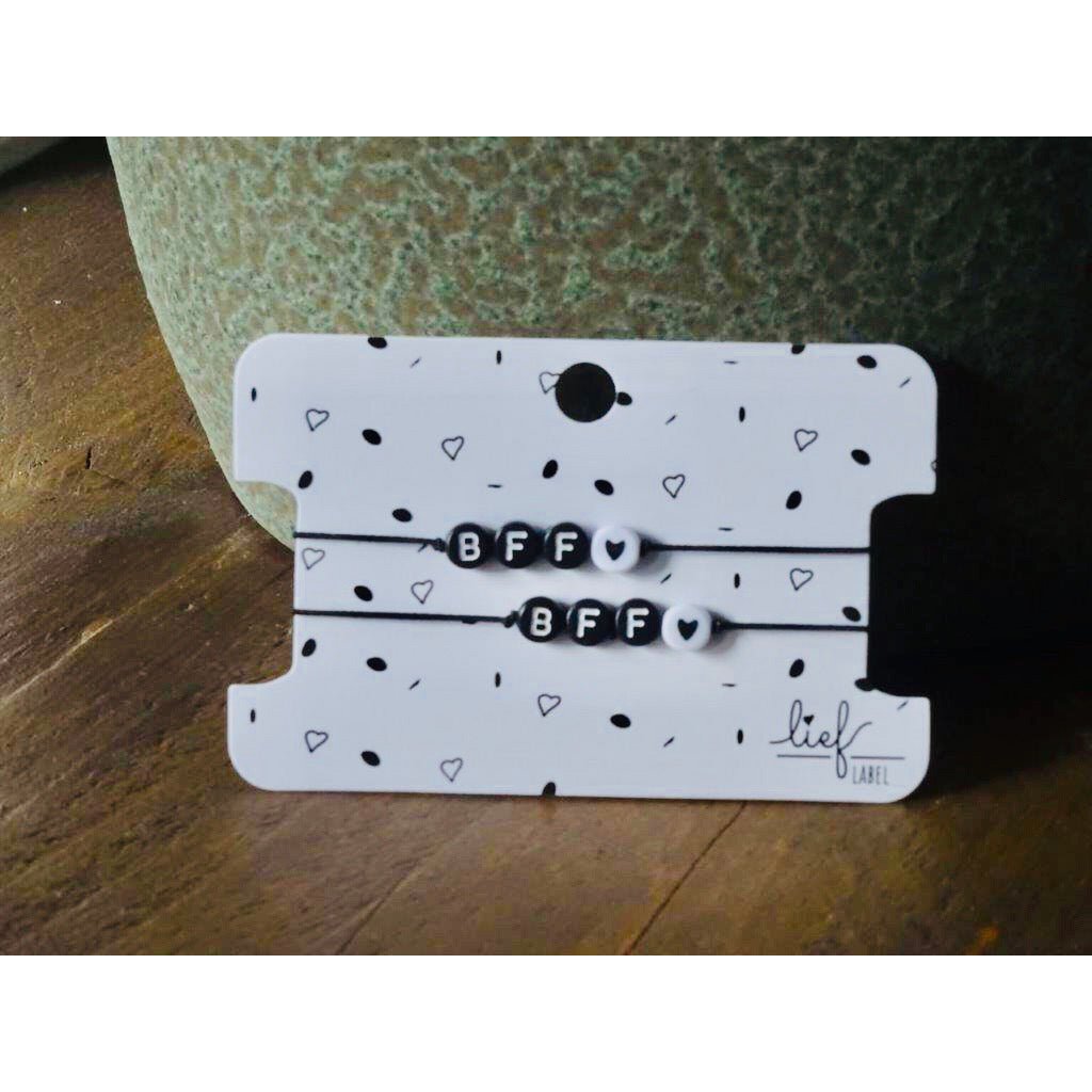 Armbänder BFF Schwarz und Weiß 2 Stück