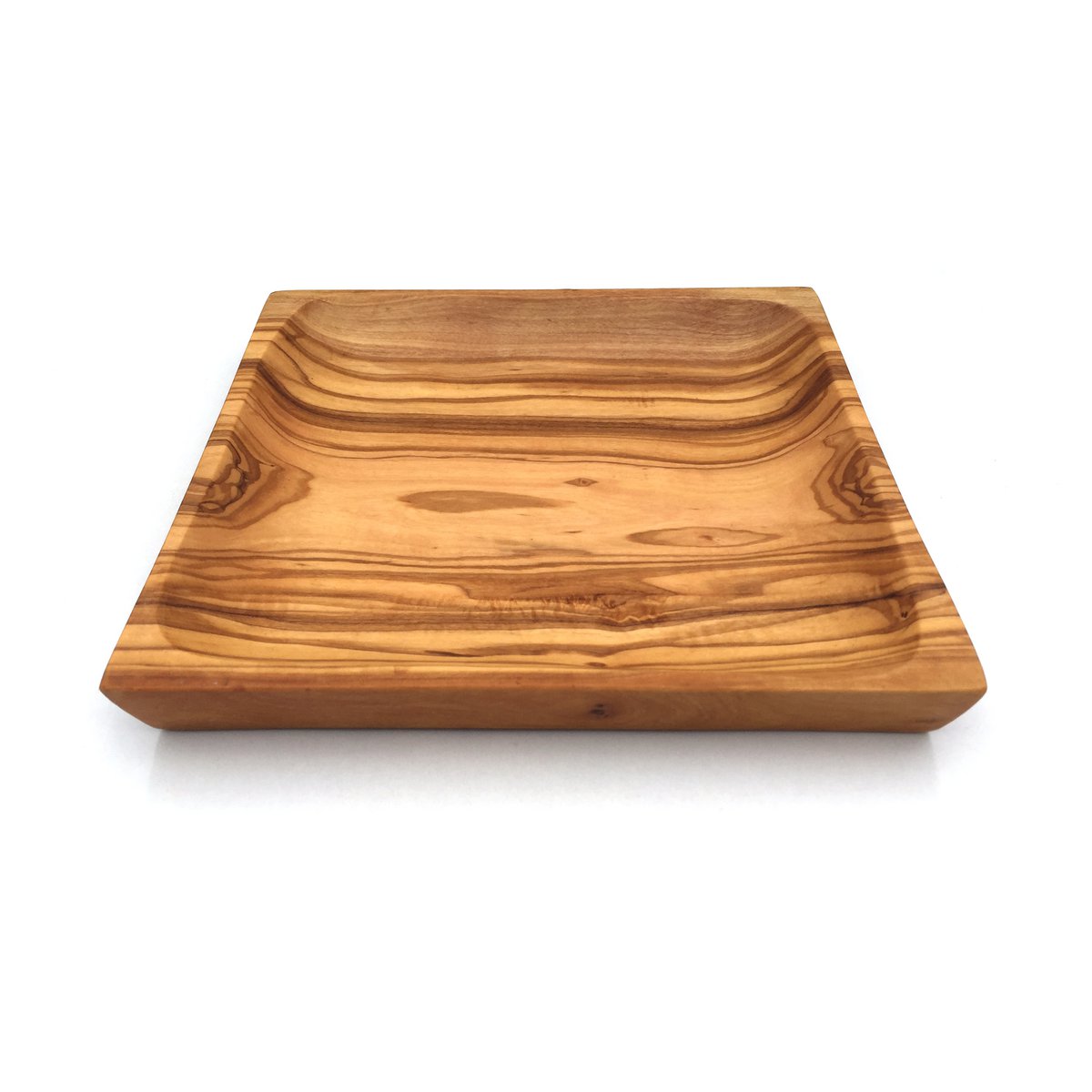 Bord 20 x 20 cm Vierkant Olijfhouten serveerbord