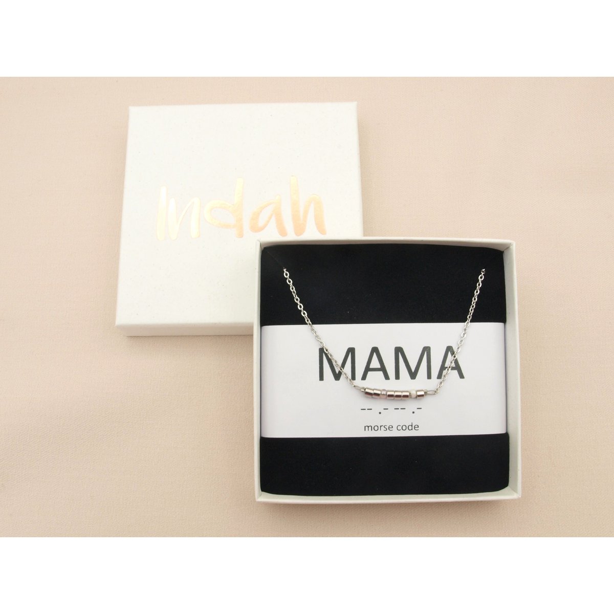 Morse code ketting, mama