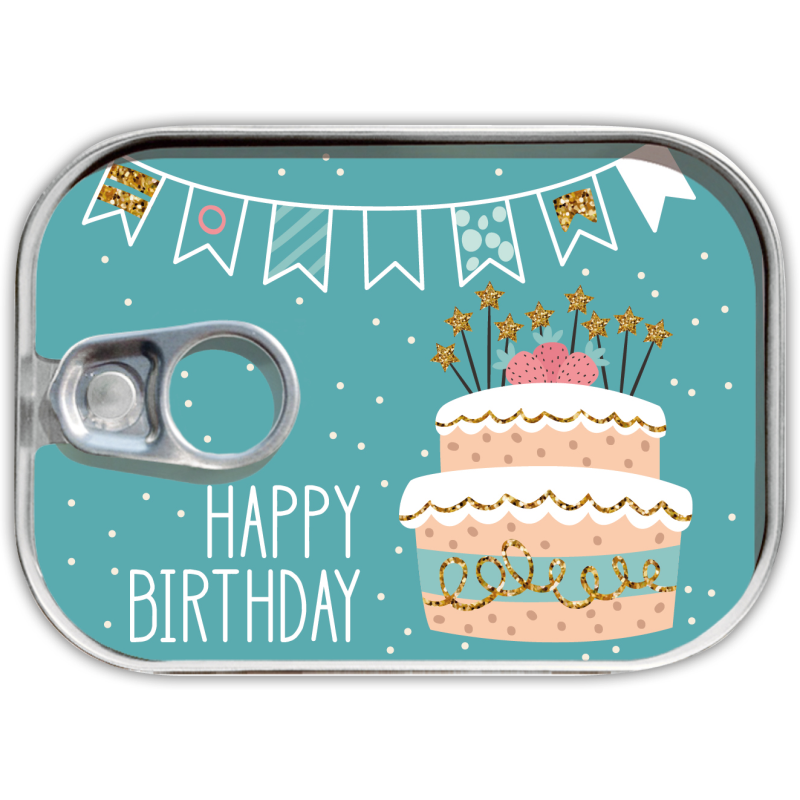 Dosenpost "Happy Birthday"