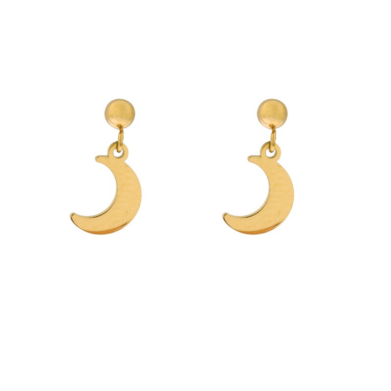 STUD EARRINGS CHARM MOON