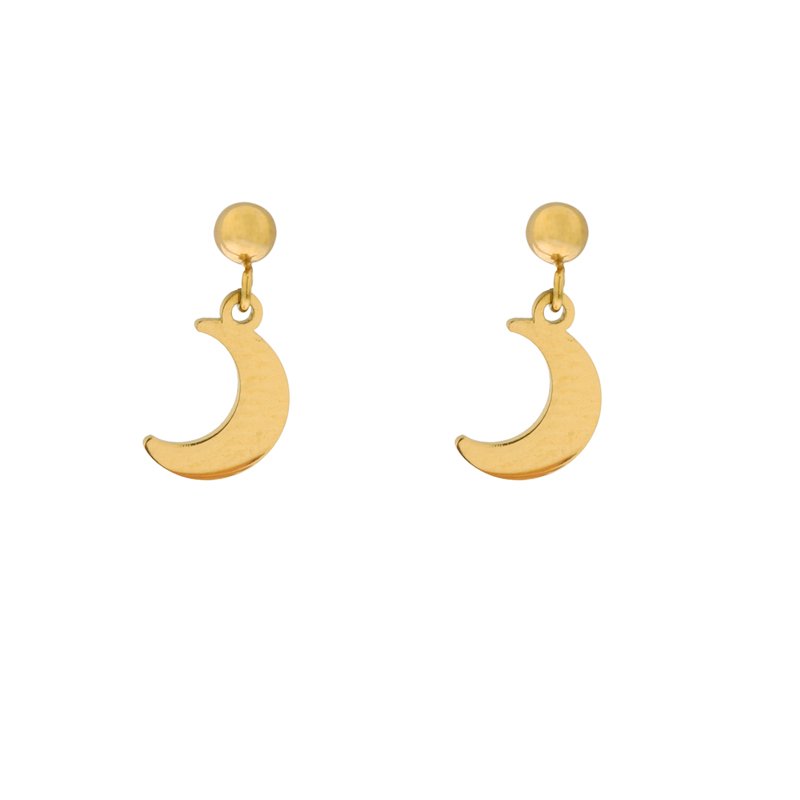 STUD EARRINGS CHARM MOON
