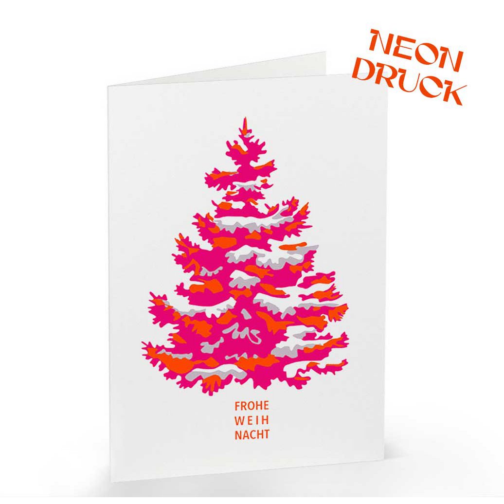 Klappkarte Baum Frohe Weihnacht