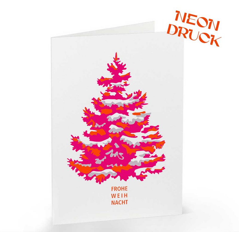 Folding card tree Merry Christmas