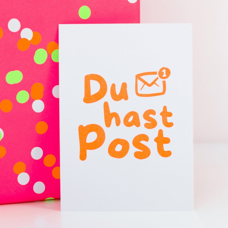 Ansichtkaart “Je hebt post” gemaakt van gerecycled papier