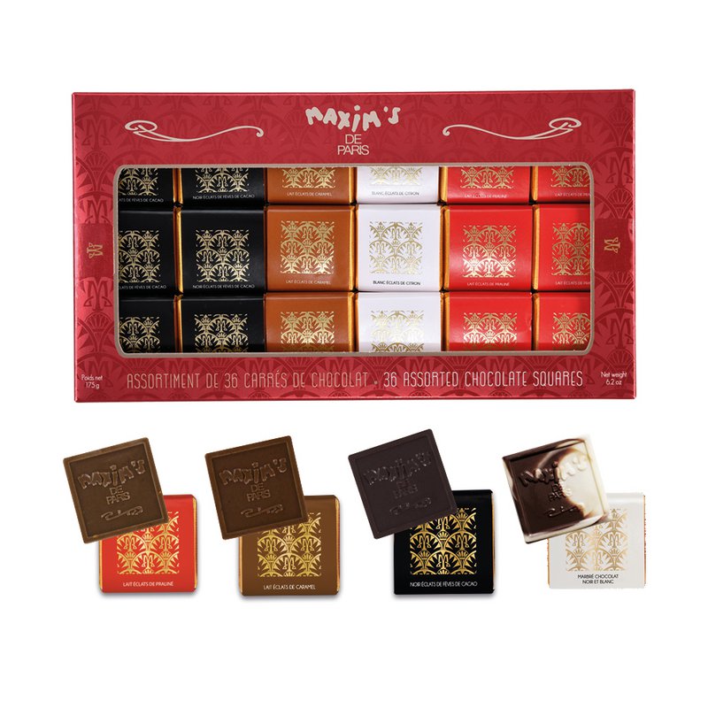 36 assorted chocolate squares - 175g