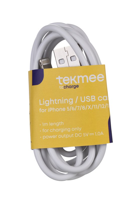 Cable de cargador 1m 2A para iPhone a USB - White