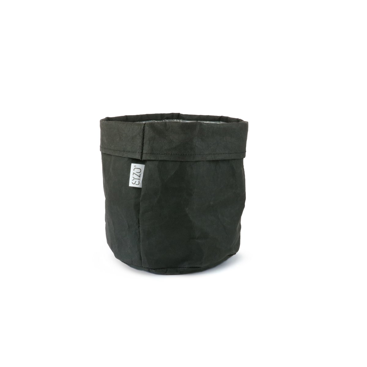 Bolsa de papel lavable SIZO negra con forro impermeable biodegradable