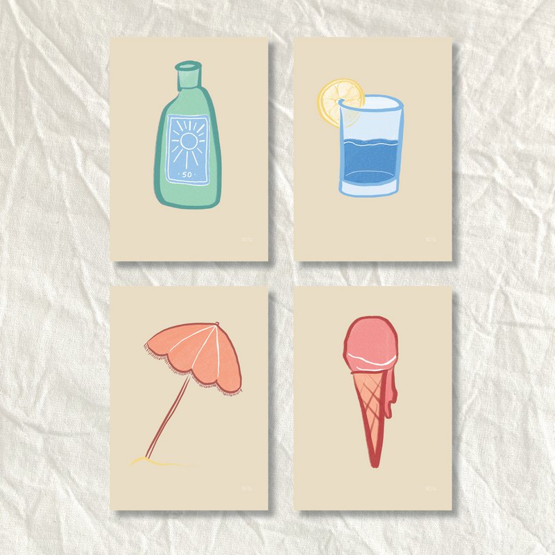 Conjunto de tarjetas | Verano en tu cabeza
