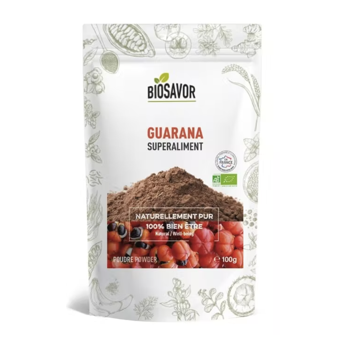 GUARANA POUDRE - 100G - COMPLÉMENT ALIMENTAIRE