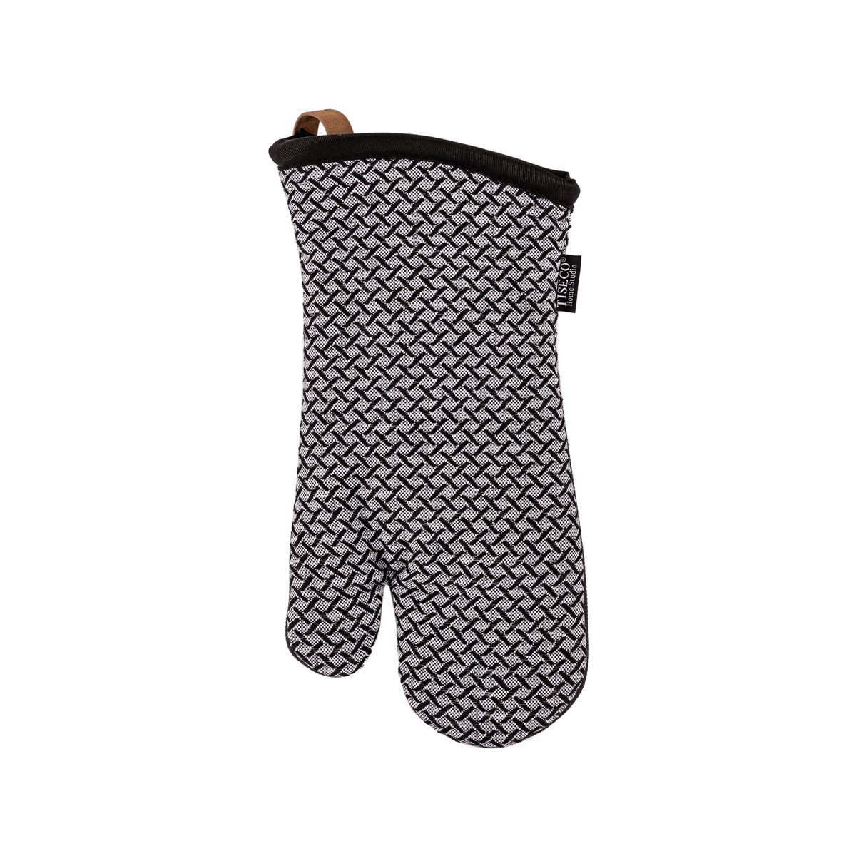 Oven Mitt Sherlock Lagarto- set/2 - 17x33 cm, nero/bianco