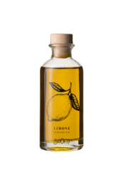 Organic dressing with extra virgin olive oil and lemon, 200 ml bottle. The dressing features a vibrant yellow color and a lemon-infused flavor, making it a versatile addition to salads, vegetables, and more.