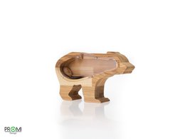 Sparschwein, Holzbär-Sparschwein