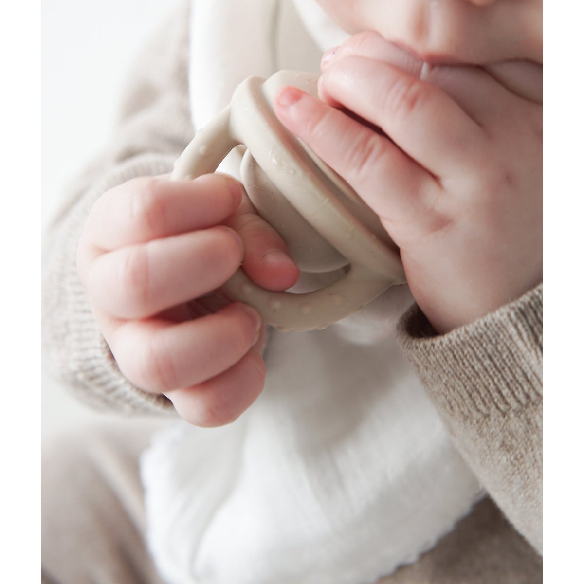 Silikone babyfoder - Oyster Beige
