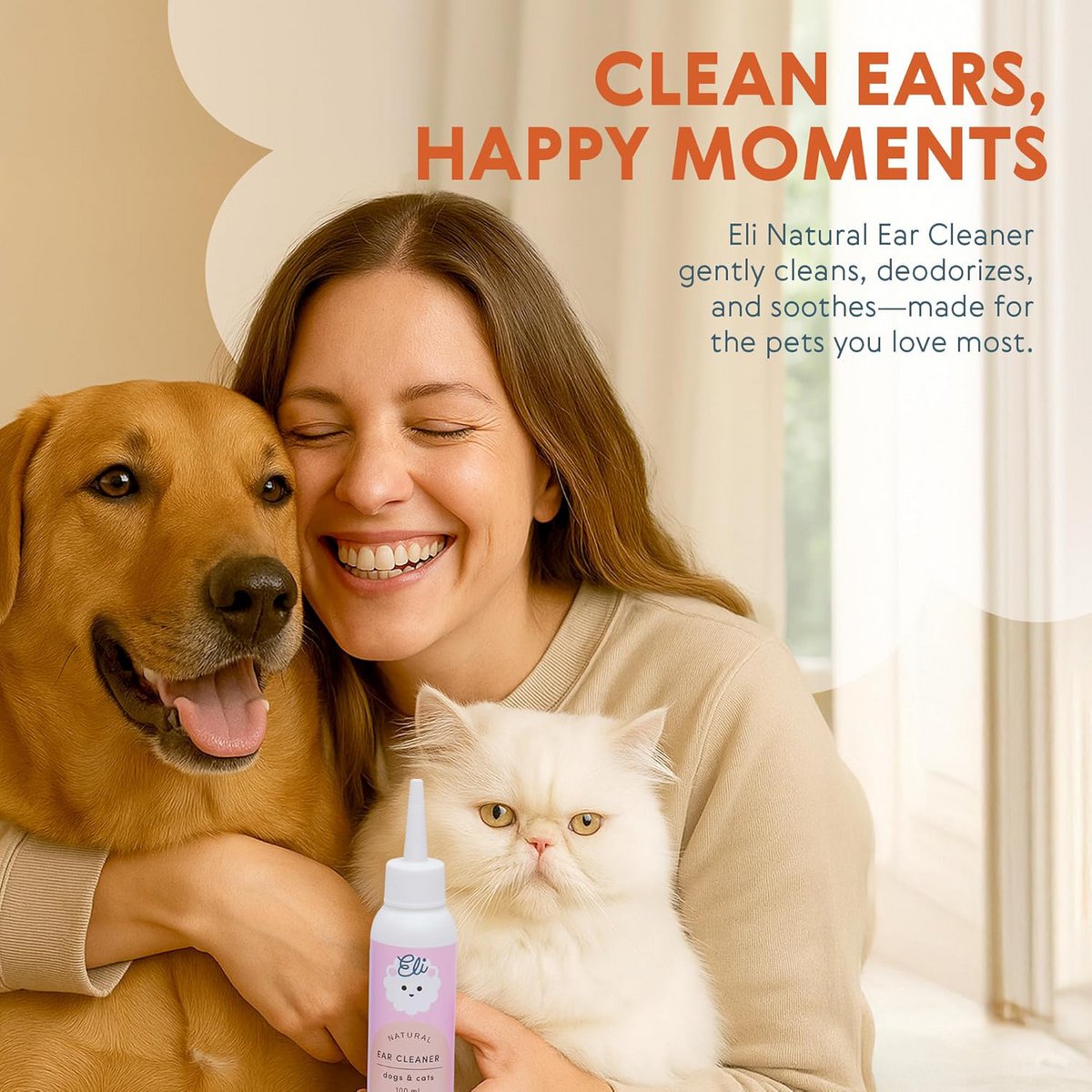 Natural ear cleaner for dogs and cats 100 ml