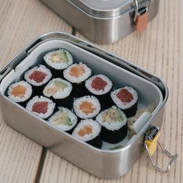 Stainless Steel Lunch Box with heat safe insert - Mimosa