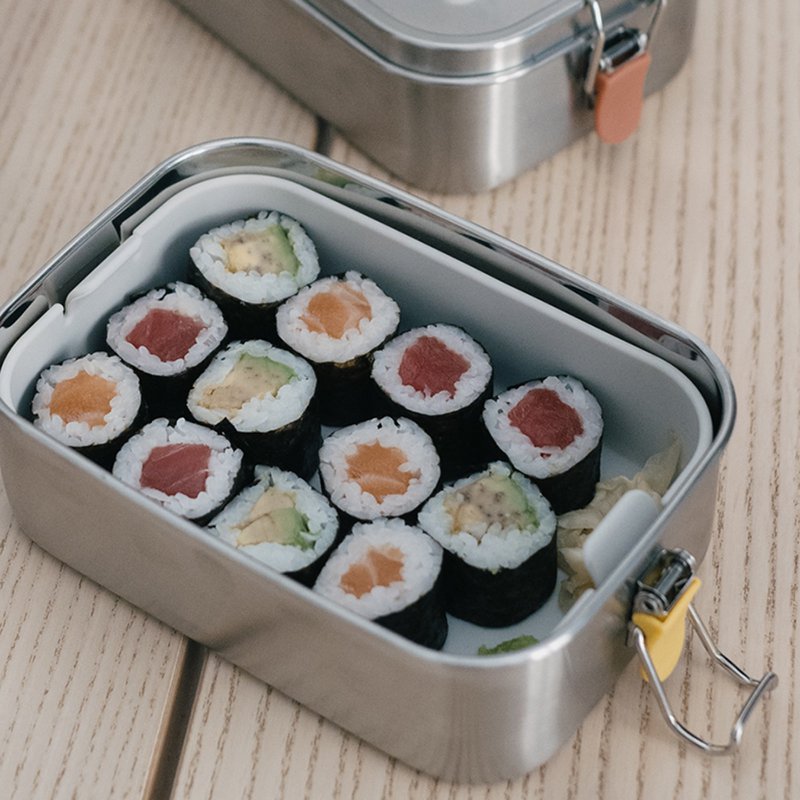 Stainless Steel Lunch Box with heat safe insert - Mimosa