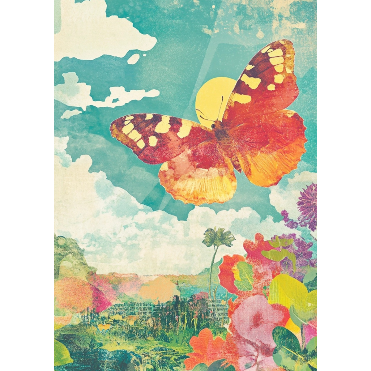 The art of Summer: Butterfly over Paradise | Kaart Fripperies