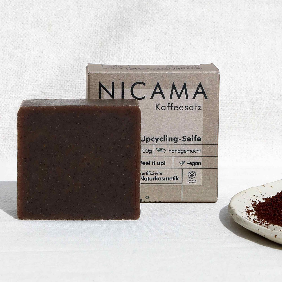 NICAMA - sapone per l'upcycling con fondi di caffè