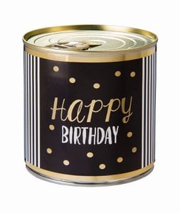 Cancake Happy Birthday 339 gold dots Brownie black&white Edition