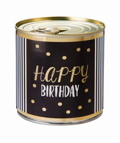 Cancake  Happy Birthday  339 gold dots Brownie black&white Edition