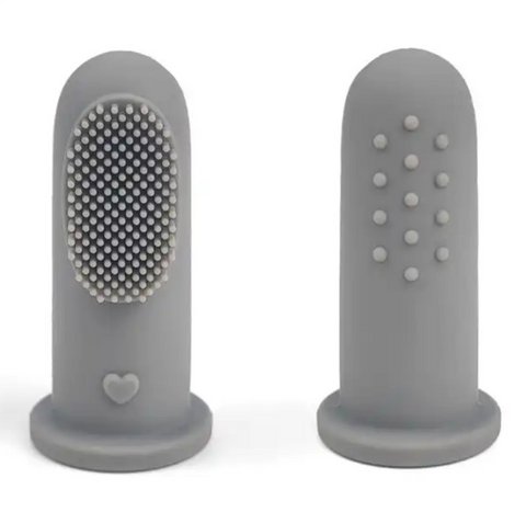 SNUFIE | Finger Toothbrush | Finger Toothbrush Baby | 2 pieces per pack | Toothbrush Silicone | GRAY