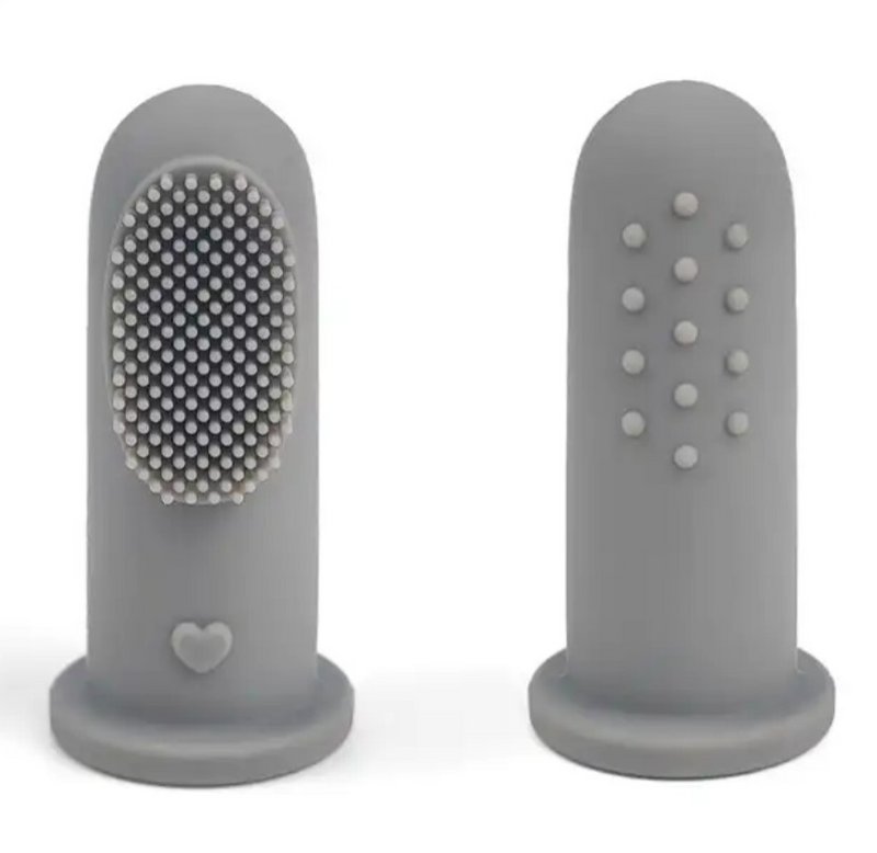 SNUFIE | Finger Toothbrush | Finger Toothbrush Baby | 2 pieces per pack | Toothbrush Silicone | GRAY